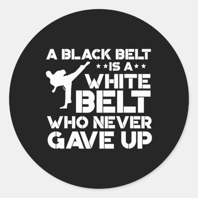 Adesivo Black Belt Shirts Taekwondo Karate (Frente)