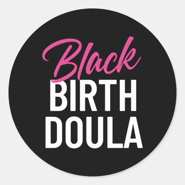 Adesivo Black Birth Doula Definition African American (Frente)