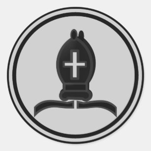 Adesivo Black Bishop Chess Piece
