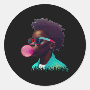 Adesivo Black Boy Joy Bubble Gum Divertido African Melanin