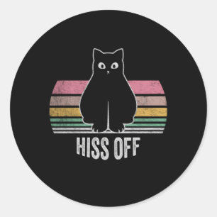 Adesivo Black Ca Hiss Off Meow Cat