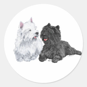 Adesivo Black Cairn e Terriers West Highland