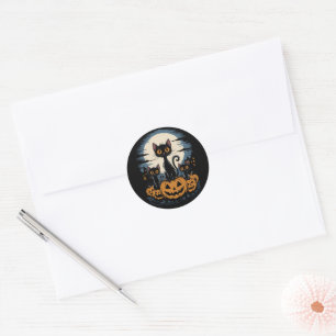 Adesivo Black Cat Alover Halloween Stareen Van Gogh