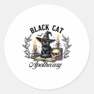 Adesivo Black Cat Apothecary Dia de as Bruxas engraçado Wi