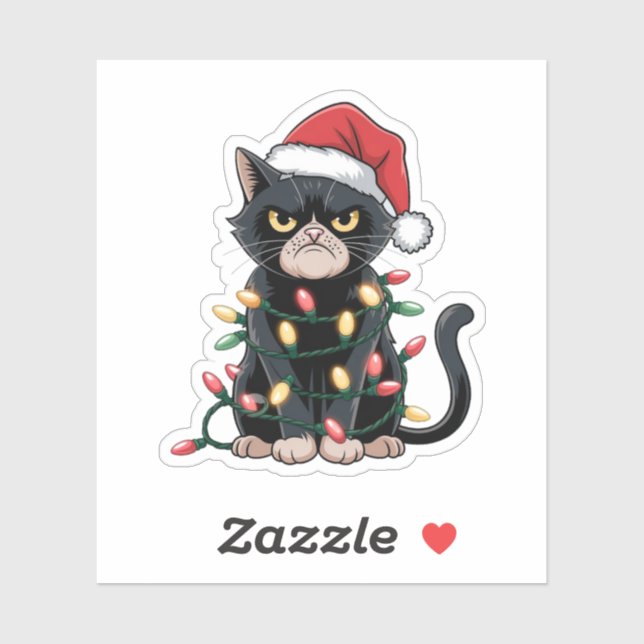 Adesivo Black Cat Christmas Edition (Folha)
