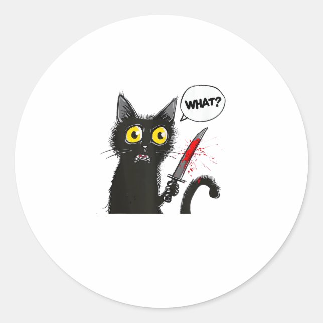 Adesivo Black Cat Halloween Costume Witchcraft Spy Web (Frente)