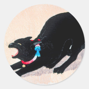 Adesivo Black Cat Hissing Fine Art by Hiroaki Takahashi