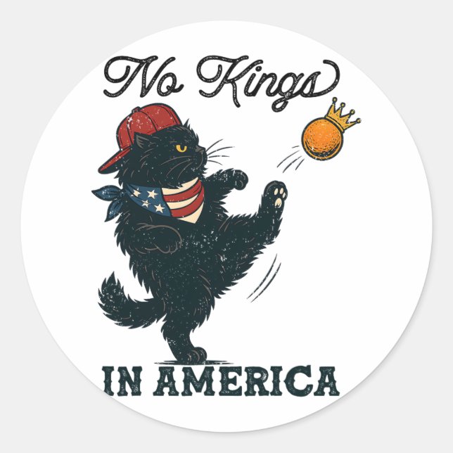 Adesivo Black Cat No Kings In America (Frente)