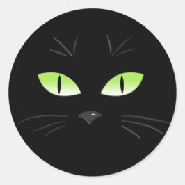 Adesivo Black Cat Spooky Face Halloween