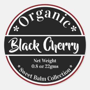 Adesivo Black Cherry Labels DIY Lip Gloss Bath Body Gifs