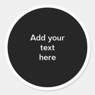 Adesivo Black circle with white circle frame TEMPLATE, 