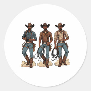 Adesivo Black Cowboy Ocidental Rodeo Melanin História Negr