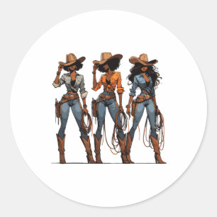 Adesivo Black Cowgirl Western Rodeo Melanin