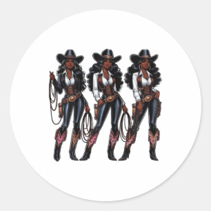 Adesivo Black Cowgirl Western Rodeo Melanin