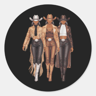 Adesivo Black Cowgirl Western Tee Rodeo Country Women June