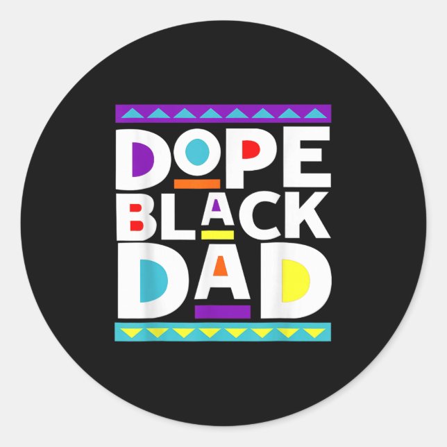 Adesivo Black Dad New Dad Fathers Day Gift African America (Frente)