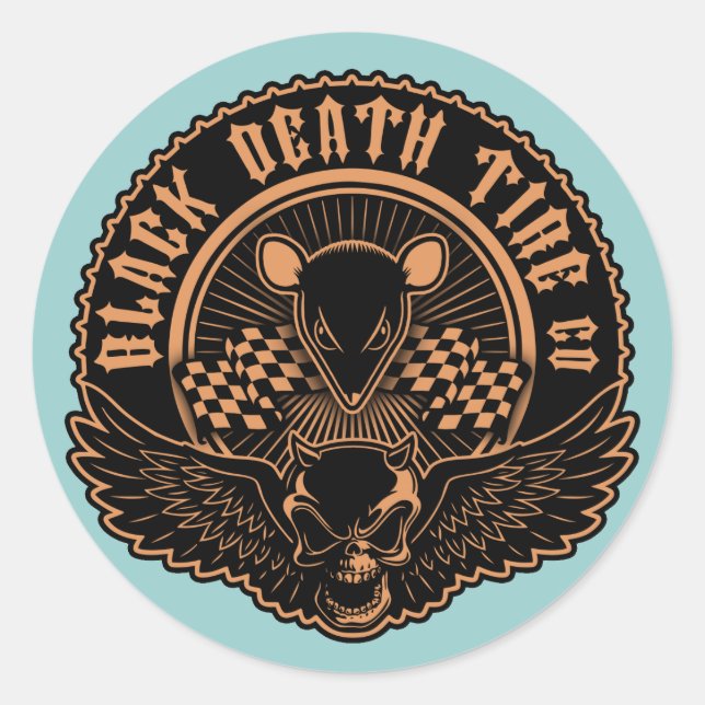 Adesivo Black Death Tire Co. -Ou (Frente)
