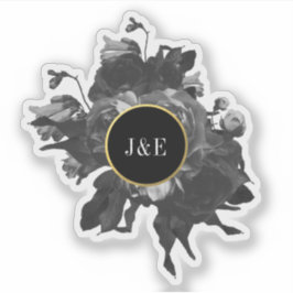 Adesivo Black Dourada Rose Bouquet