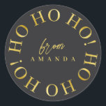 Adesivo Black Dourado Christmas Ho Ho ID1009<br><div class="desc">Se você está se perguntando que combinações de cores escolher para sua decoração de Natal e presentes este ano, eu criei coleções de padrões coordenadores para tornar a vida um pouco mais fácil. Esta elegante design de tipografia de Natal mostra 'Ho Ho Ho' em um padrão circular em ouro, na...</div>