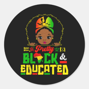 Adesivo Black Educated Black History Garotos Raparigas