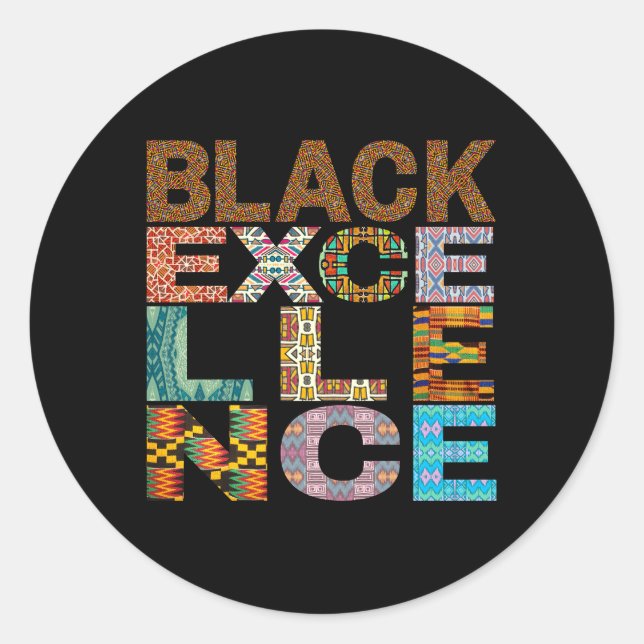 Adesivo Black Excellence Kente Pattern (Frente)