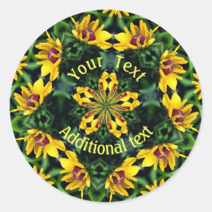 Adesivo Black Eyed Susan Abstrato Art Personalizada