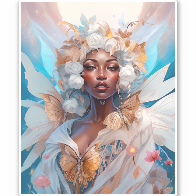 Adesivo Black Fairy Queen Fantasy Art (Frente)