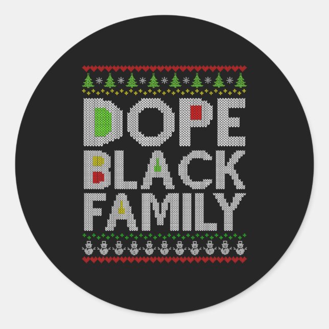 Adesivo Black Family 2025 Afro Christmas Tree Santa Pj Mat (Frente)