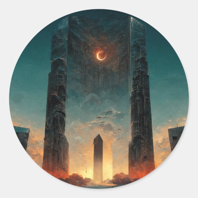 Adesivo Black Gate Fantasy Sci-Fi Art (Frente)