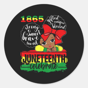 Adesivo Black Girl 1865 Celebra a independência D
