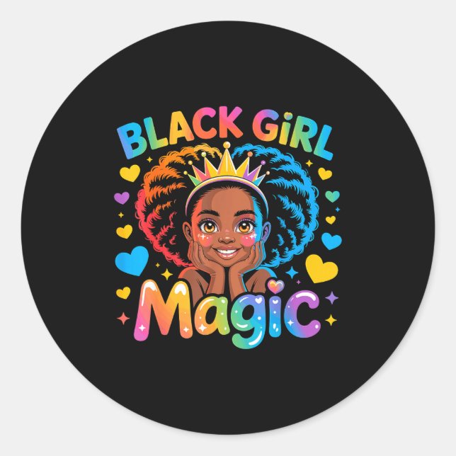 Adesivo Black Girl Magic African Girl Hbcu  (Frente)