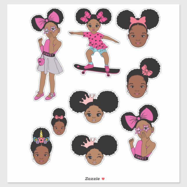 Adesivo Black Girl Magic Sticker decreta moças divertidas  (Folha)