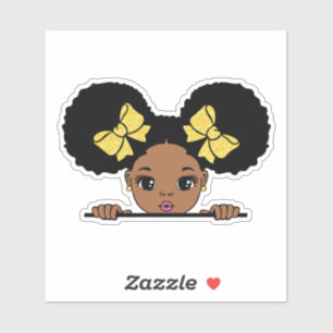 Adesivo Black Girl Puff Hair