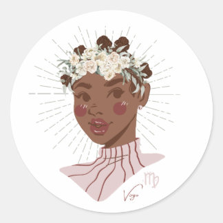 Adesivo Black Girl Zodiac Magic: Virgo