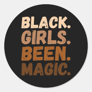 Adesivo Black Girls Bebeu Magic Melanin African American A