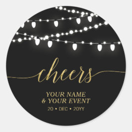 Adesivo Black & Gold | Favor de Aniversário Adulto de Mode
