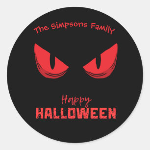 Adesivo Black Happy Halloween Assusta Olhos Vermelhos