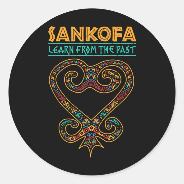 Adesivo Black History Afrocentric Sankofa Tribal Illustrat (Frente)