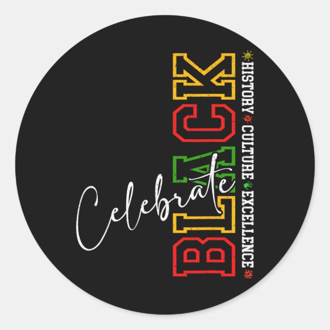 Adesivo Black History Month Believe Achieve Succeed Melani (Frente)