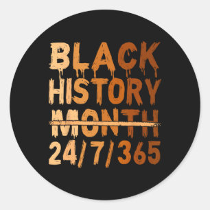 Adesivo Black History Month Orud Black 24 7 365 Melanin J