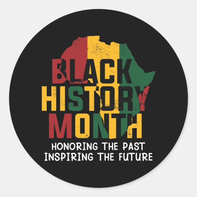 Adesivo Black History Months African Continent (Frente)