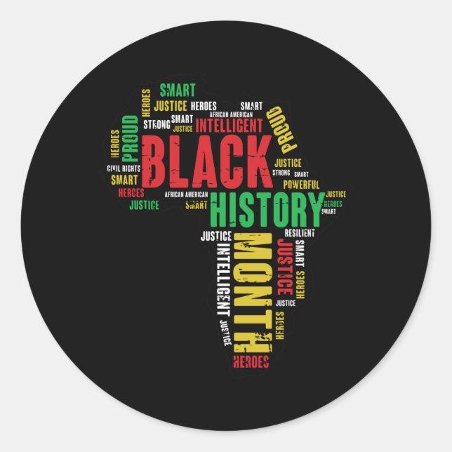 Adesivo Black History Months African Continent (Frente)