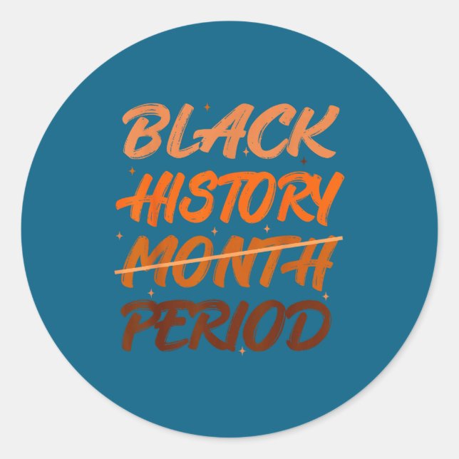 Adesivo Black History Period African American History Men  (Frente)