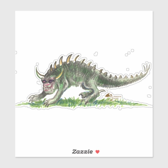 Adesivo Black Hodag Monster Rheinlander Wisconsin (Folha)