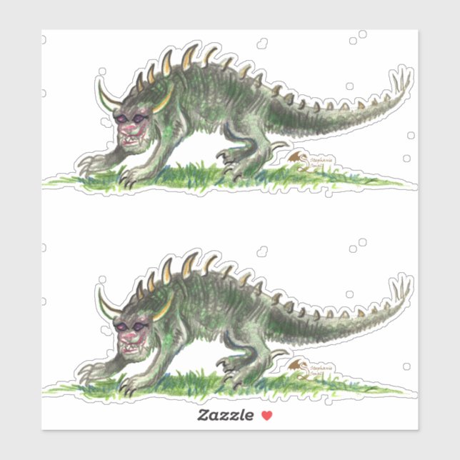 Adesivo Black Hodag Monster Rheinlander Wisconsin (Folha)