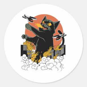 Adesivo Black Japan Catzilla Sunset - Clique no Ajustado