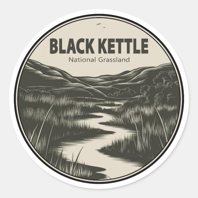 Adesivo Black Kettle National Grassland Stream (Frente)