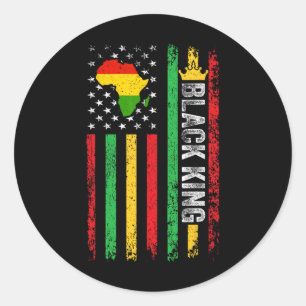 Adesivo Black King Melanin African American Flag Black You