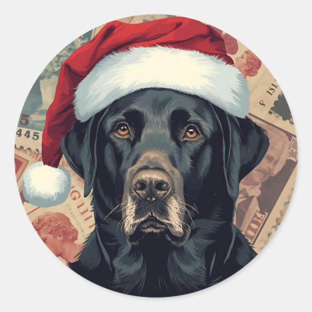 Adesivo Black lab christmas (Frente)