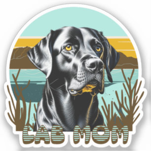 Adesivo Black Lab   Lab Mãe Cachorro Personalizado